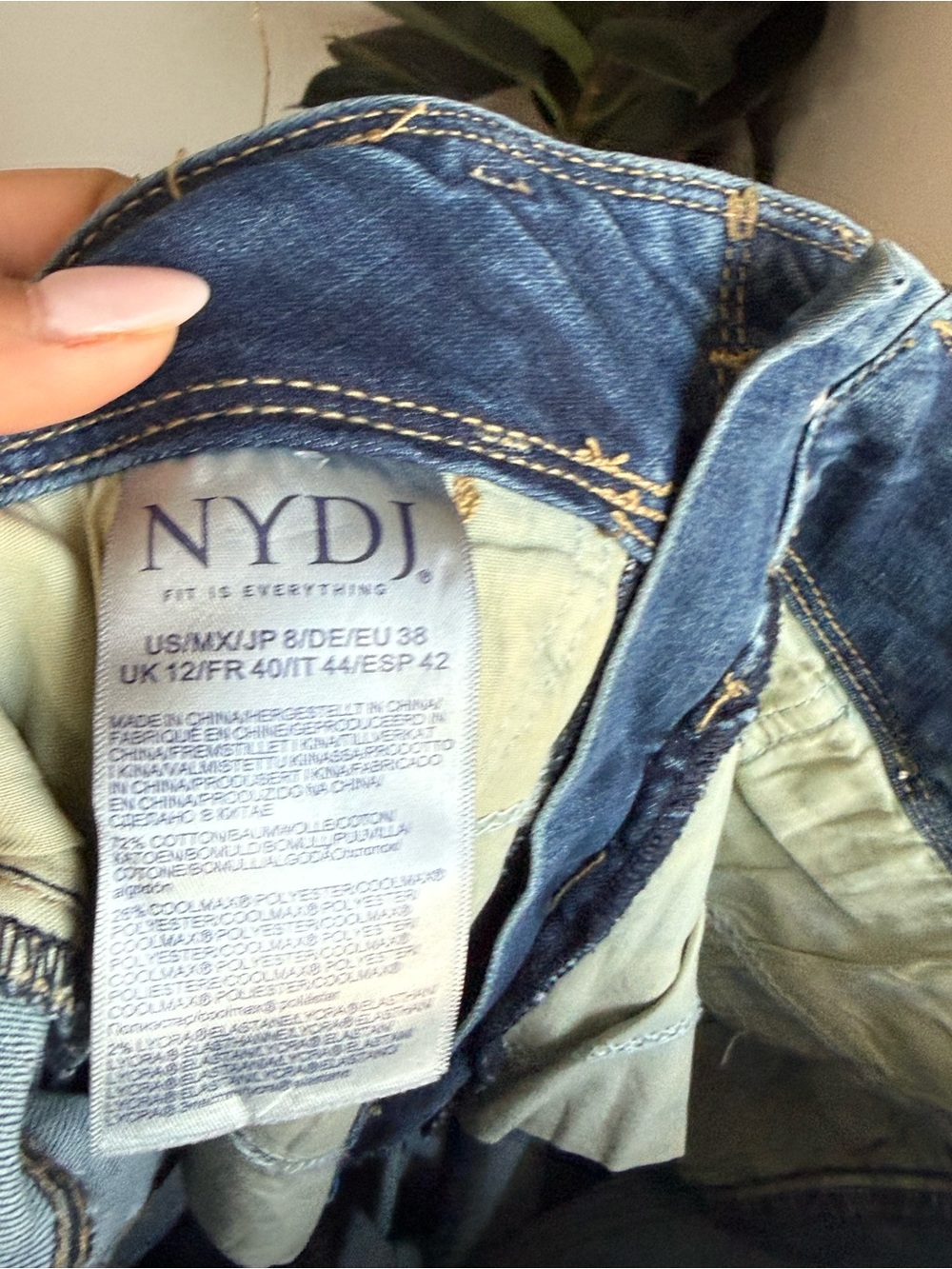 NWT NYDJ High Rise Major Wide Leg Capri Jeans Size 8 Serendipit - Picture 7 of 7